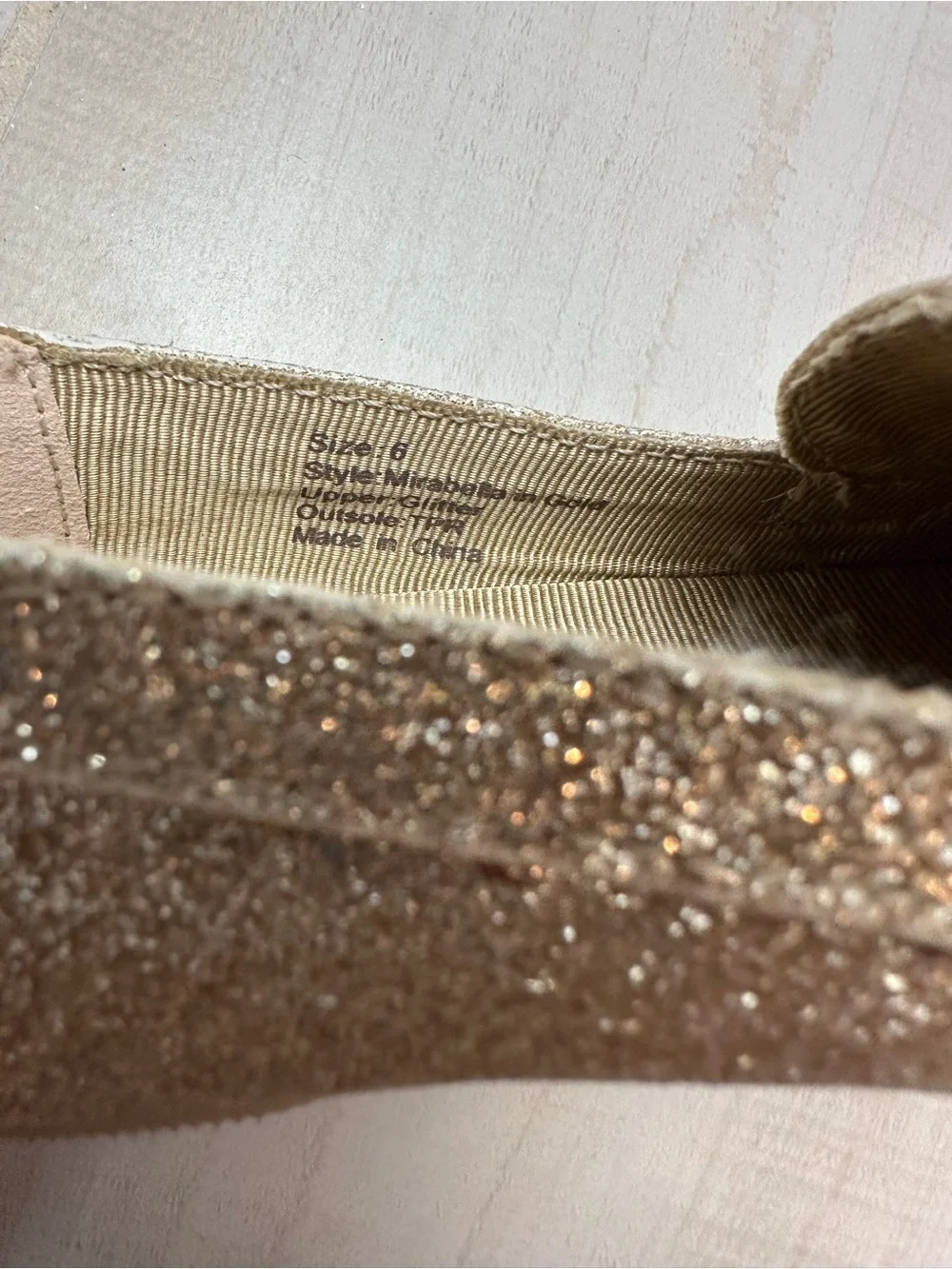 Joyfolie Gold Glitter Fringe Loafers - toddler